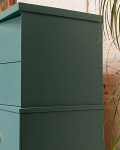 Dusty Blue Highboy Dresser