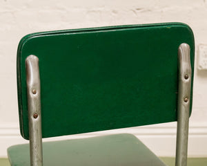 Retro Kelly Green Tubular Chrome Chair