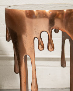 Volcano Drip Side Table in Copper