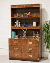 Load image into Gallery viewer, Wide Large Vintage Campaign Shelf Hutch
