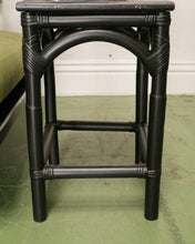 Load image into Gallery viewer, Set of 3 Black Bamboo Nesting Tables
