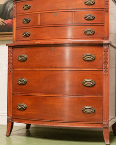 Antique Mahogany Federal Style Highboy Dresser