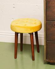 Load image into Gallery viewer, Yellow Modern Round Stool/Ottoman
