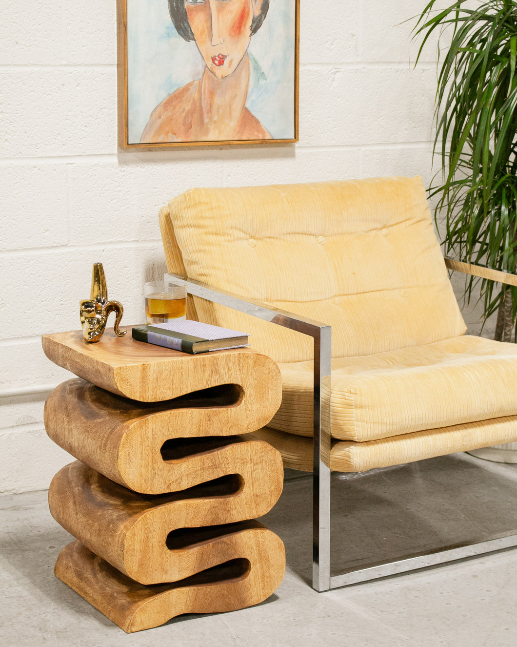 Solid Wood Snake Side Table