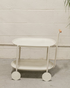 Herz White Cart Side Table