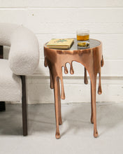 Load image into Gallery viewer, Volcano Drip Side Table in Copper
