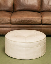 Load image into Gallery viewer, Large Mid-Century Modern Vinyl Foot Stool / Ottoman
