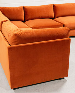 Sebastian 7 Piece Sofa in Rust