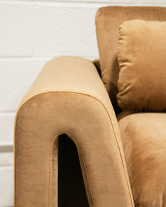 Skylark Caramel Velvet Chair