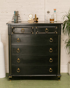 Original Black Chinoiserie Dresser by American of Martinsville