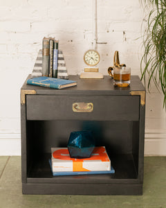 Single Black Campaign Nightstand