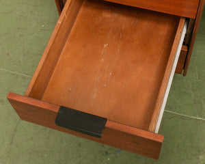 Walnut Restored Executive Mid Century Desk