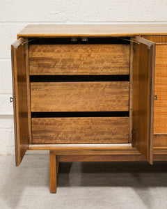 Caning Mid Century Vintage Chest of Drawers