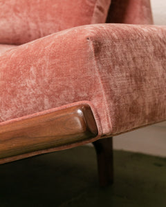 Gondola Armless Sofa In Bianca Rosewood