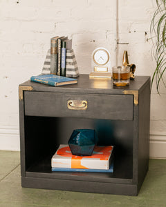 Single Black Campaign Nightstand