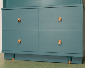 Dusty Blue Highboy Dresser