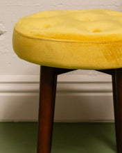 Load image into Gallery viewer, Yellow Modern Round Stool/Ottoman
