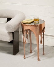 Load image into Gallery viewer, Volcano Drip Side Table in Copper
