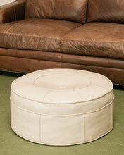 Load image into Gallery viewer, Large Mid-Century Modern Vinyl Foot Stool / Ottoman
