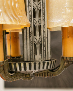 Riddle Art Deco 5 Candle Chandelier