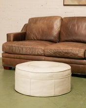 Load image into Gallery viewer, Large Mid-Century Modern Vinyl Foot Stool / Ottoman
