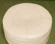 Load image into Gallery viewer, Large Mid-Century Modern Vinyl Foot Stool / Ottoman
