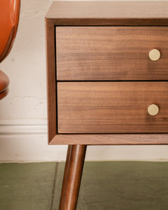 Mobi Nightstand with Brass Hardware