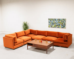 Sebastian 7 Piece Sofa in Rust