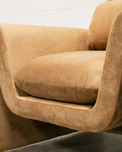 Skylark Caramel Velvet Chair