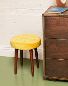 Yellow Modern Round Stool/Ottoman