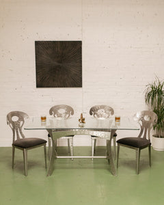 Industrial Post Modern Dining Set