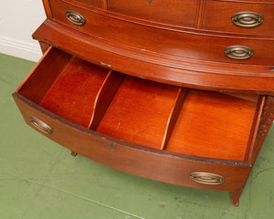 Antique Mahogany Federal Style Highboy Dresser