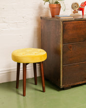 Load image into Gallery viewer, Yellow Modern Round Stool/Ottoman
