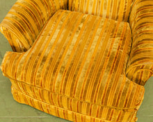 Load image into Gallery viewer, Vintage Yellow Striped Lounge Chair
