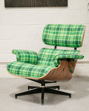 Load image into Gallery viewer, Plaid Lounge Chair and Ottoman
