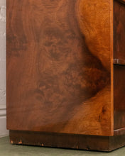 Load image into Gallery viewer, Circa 1930 The Widdicomb Furniture Art Deco Waterfall Edge Burled Walnut Bedroom Highboy
