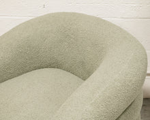 Load image into Gallery viewer, Olive Green Nubby Swivel Chair
