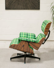 Load image into Gallery viewer, Plaid Lounge Chair and Ottoman
