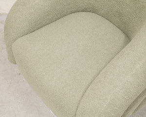 Olive Green Nubby Swivel Chair