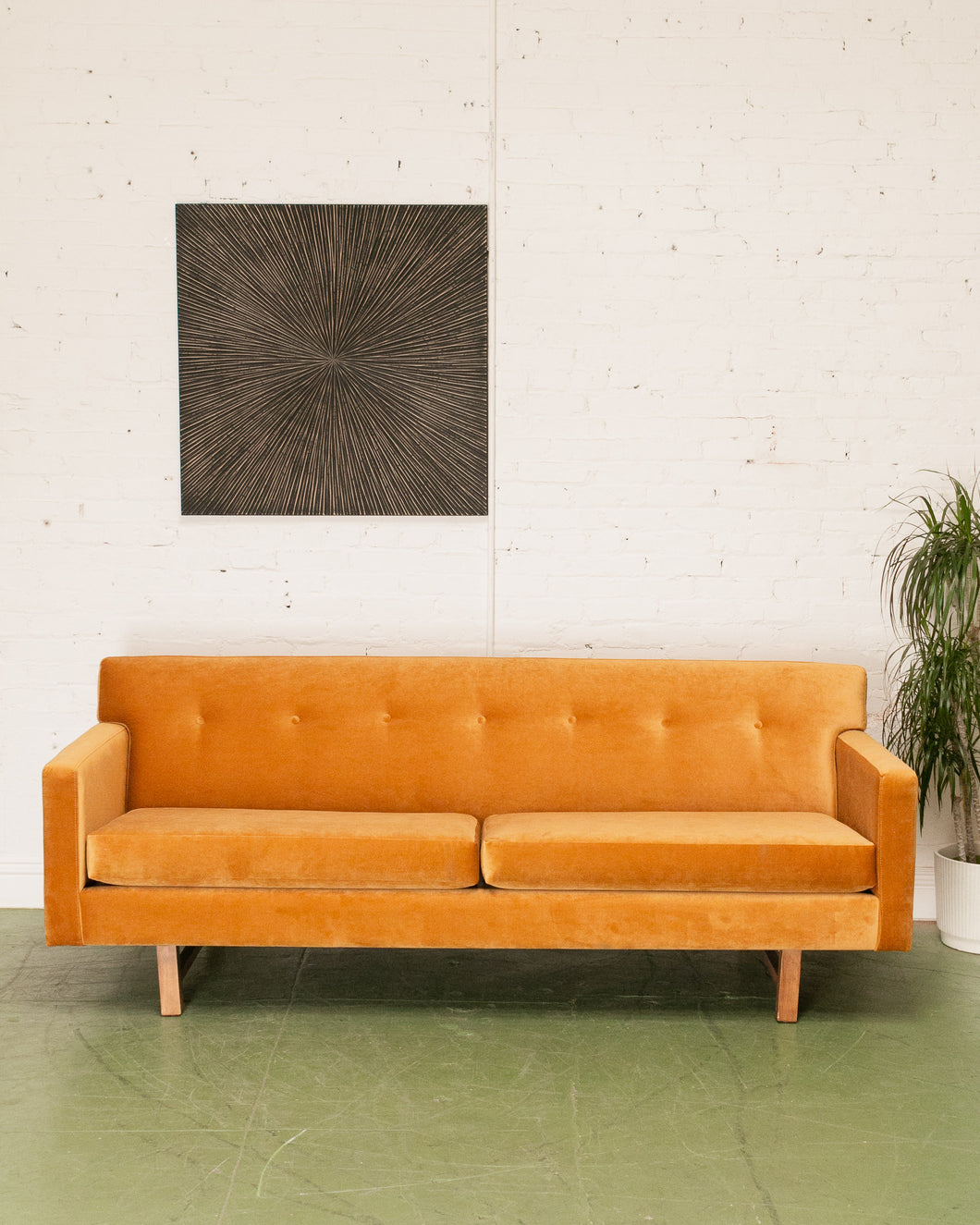 Gold Mid Century Sofa