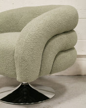 Load image into Gallery viewer, Olive Green Nubby Swivel Chair
