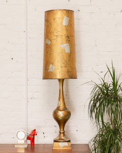 1960’s Gold Leaf Vintage Table Lamp