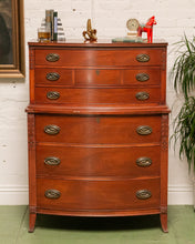 Load image into Gallery viewer, Antique Mahogany Federal Style Highboy Dresser
