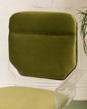 Load image into Gallery viewer, Olive Green Acylic Swivel Chair
