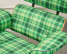 Load image into Gallery viewer, Plaid Lounge Chair and Ottoman
