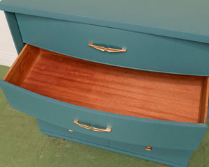 Dusty Blue Highboy Dresser