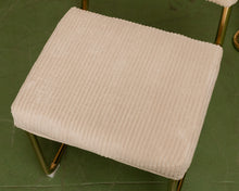 Load image into Gallery viewer, Cordoroy Chic Ivory and Brass Chair
