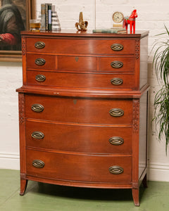 Antique Mahogany Federal Style Highboy Dresser