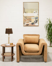 Load image into Gallery viewer, Skylark Caramel Velvet Chair
