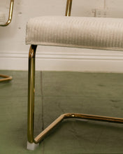 Load image into Gallery viewer, Cordoroy Chic Ivory and Brass Chair
